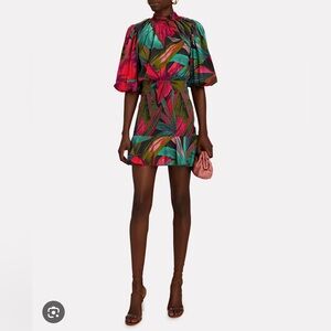 Farm Rio Midnight Leaves Mins dress